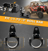 White Lightning WLO - Whip / LED Pod Light/Antenna Bar Clamp Mount - 360 Degree - 1.75" - 2.00"