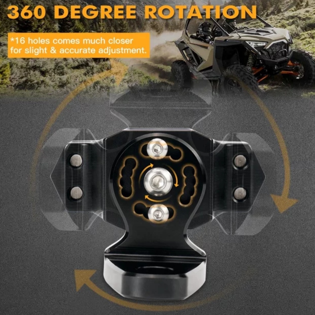 White Lightning White Lightning Offroad - Whip / LED Pod Light/Antenna Bar Clamp Mount - 360 Degree - 1.75" - 2.00"