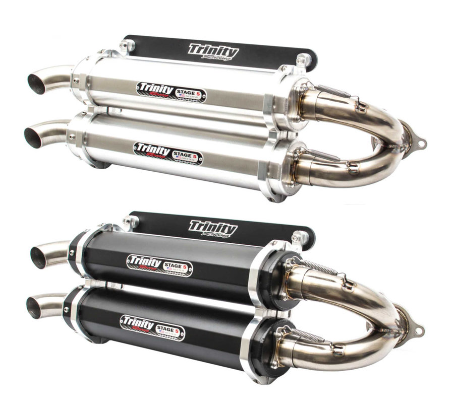 Trinity Exhaust - Polaris ProXP - Dual Slip On - Black or Brushed