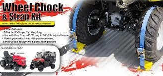 2 X 6' 1500 LB UTV Wheel Chock & Strap Kit