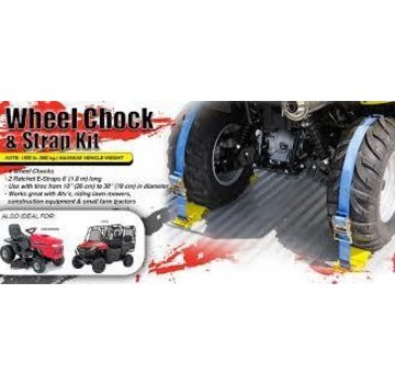 Erickson Manufacturing - 2 X 6' 1500 LB UTV Wheel Chock & Strap Kit