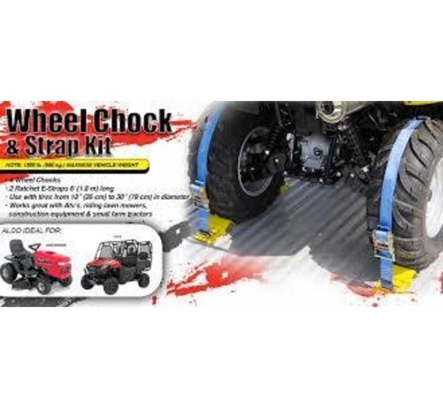 Erickson ATV ETrack TieDown Kit w/ Ratchet Straps and Wheel Chocks