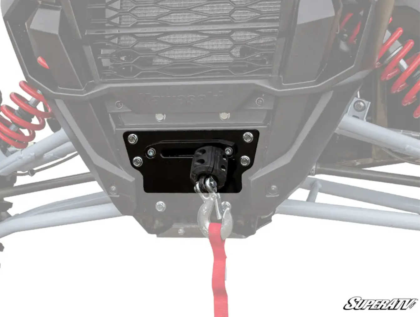 SuperATV SATV - Black Ops 4500 LBS Winch Kit for KRX 1000 -  Synthetic Rope