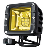 White Lightning White Lightning Offroad - 4" Dual Row Yellow - 40 Watt Cree - LED Scene Light Pod Kit  (2 Lights, Hanress, Mounts, and Switch)