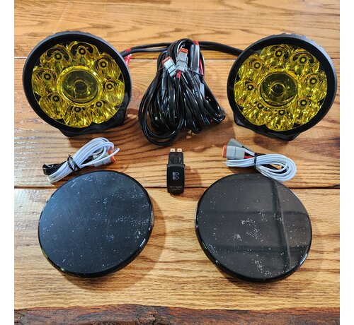 White Lightning White Lightning Offroad  - 5" 140 Watt Round High Output YELLOW LED Pod Light Kit