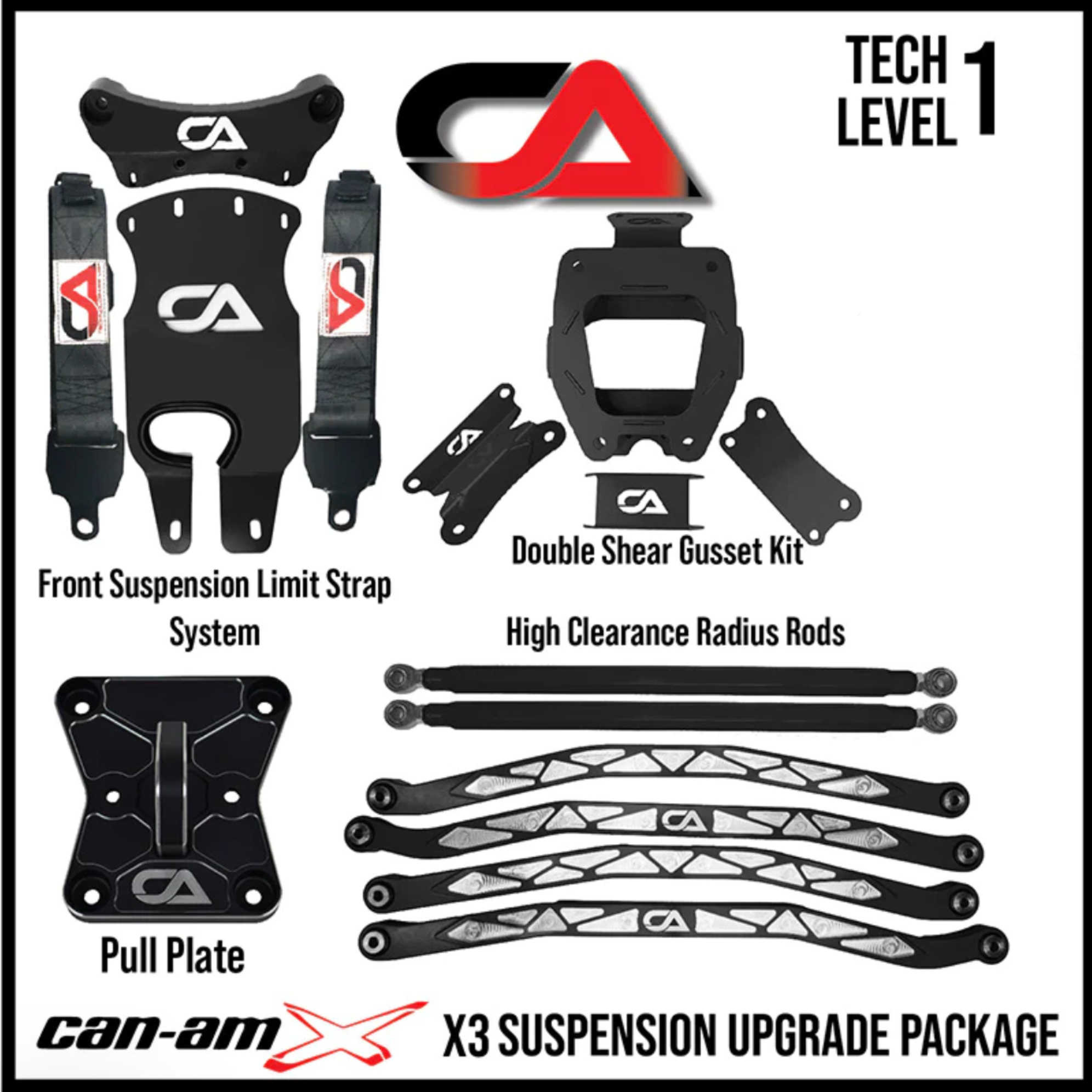 CA Technologoes USA CA Technologies USA - Can-Am X3 72" Level 1 Suspension Upgrade Package