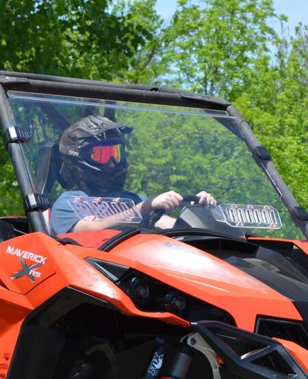 SATV - Can-Am Maverick Scratch Resistant Vented Full Windshield