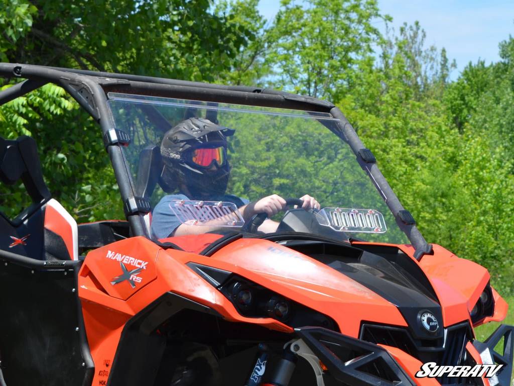 SuperATV SATV - Can-Am Maverick Scratch Resistant Vented Full Windshield