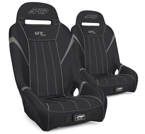 PRP Seats PRP - GT/SE Suspension Seat - Pre-Designed - Black / Gray (2 Seats w/ Mounts)