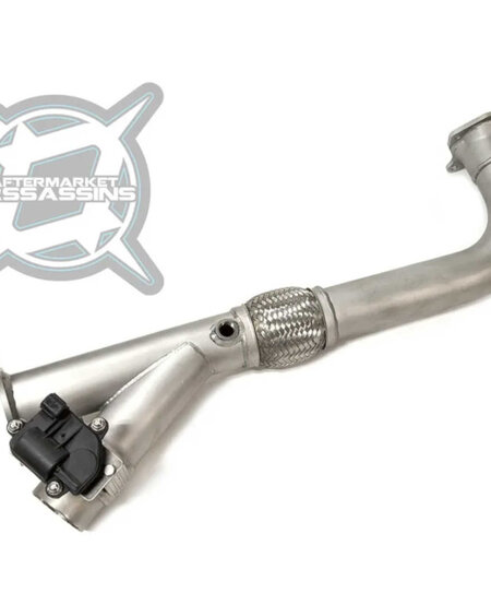 Aftermarket Assassins - RZR Turbo 2.5" Electronic Side Dump Cut-Out Exhaust Head Pipe (Large O2 Bung = +2021 Turbo) Large O2 Bung (2019-21 CA-EVAP/Wideband XPT & Turbo S)
