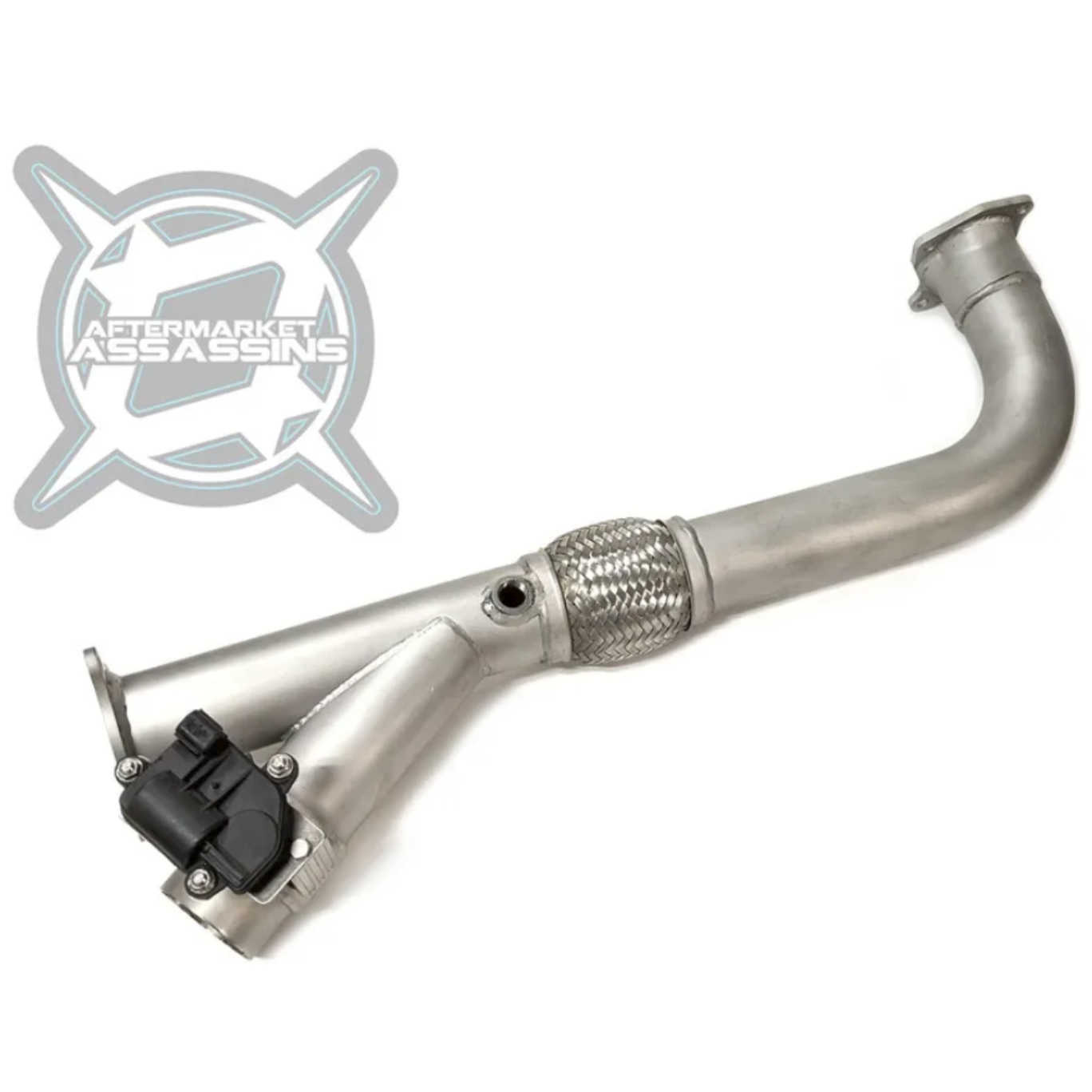 Aftermarket Assassins Aftermarket Assassins - RZR Turbo 2.5" Electronic Side Dump Cut-Out Exhaust Head Pipe (Large O2 Bung = +2021 Turbo) Large O2 Bung (2019-21 CA-EVAP/Wideband XPT & Turbo S)