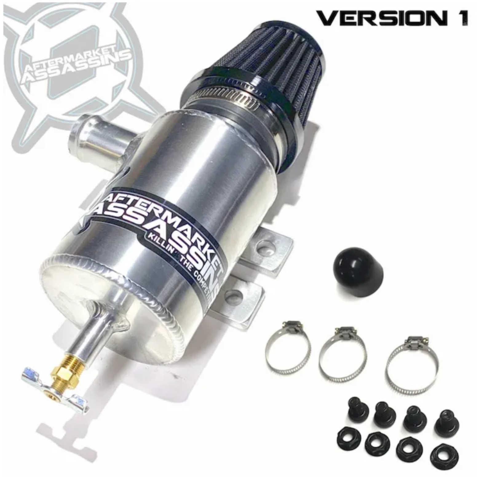 Aftermarket Assassins Aftermarket Assassins - RZR XP Turbo/Turbo S Oil Catch Can (Stock Stlye Setup) - Version 1