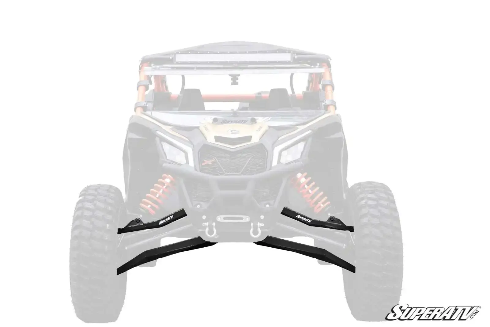 SuperATV SATV - Can-Am Maverick X3 High Clearance Boxed Front A-Arms W/ HD CM BALL JOINT
