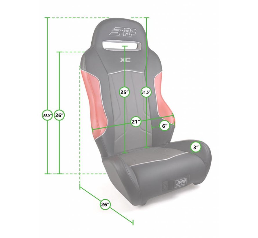 PRP - XC Suspension Seat - Pre-Designed - Black / White