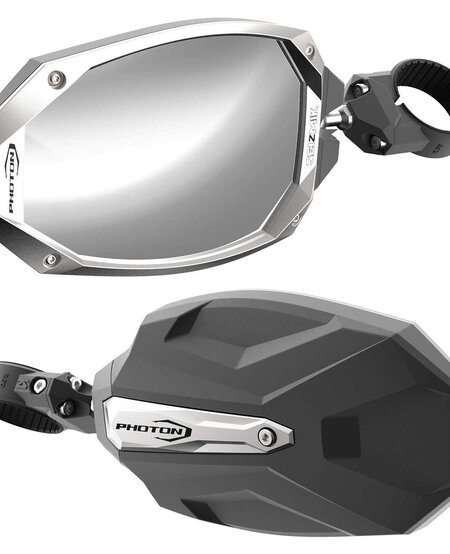 Seizmik - Photon Side View Mirror with Cast Aluminum Body & Bezel – 1.75″ Round Tube