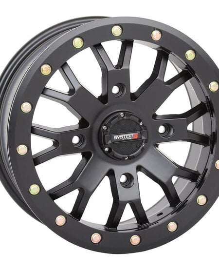 SYSTEM 3 SB4 BL WHEEL 15X7 4+3 (+15MM) 4/137 MATTE BLACK