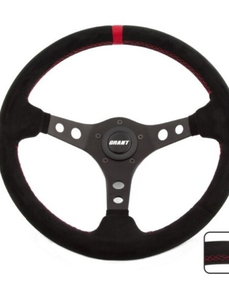 Grant - Suede Series 13.75 Black Black & Red Suede (CLEARANCE)