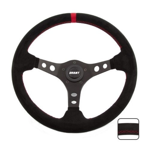 Grant Grant - Suede Series 13.75 Black Black & Red Suede (CLEARANCE)
