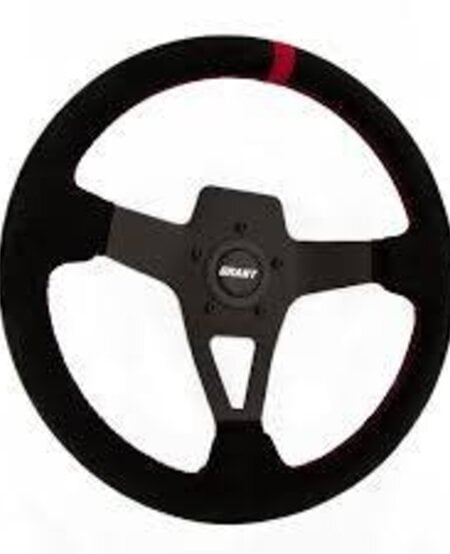 Grant - Suede Series - Red Center Stripe and Stitching 13.75 Black Black Suede