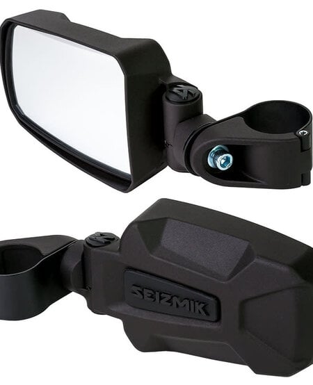 Seizmik - Pursuit Side View Mirror (Pair – Cast Aluminium) – 2″ Round Tube - Pro XP / CanAm