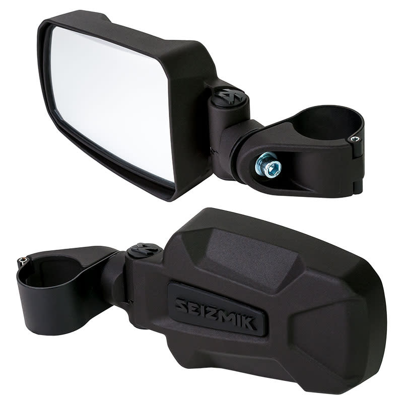 SEIZMIK - Pursuit Side View Mirror (Pair – Cast Aluminium) – 1.75″ Round Tube