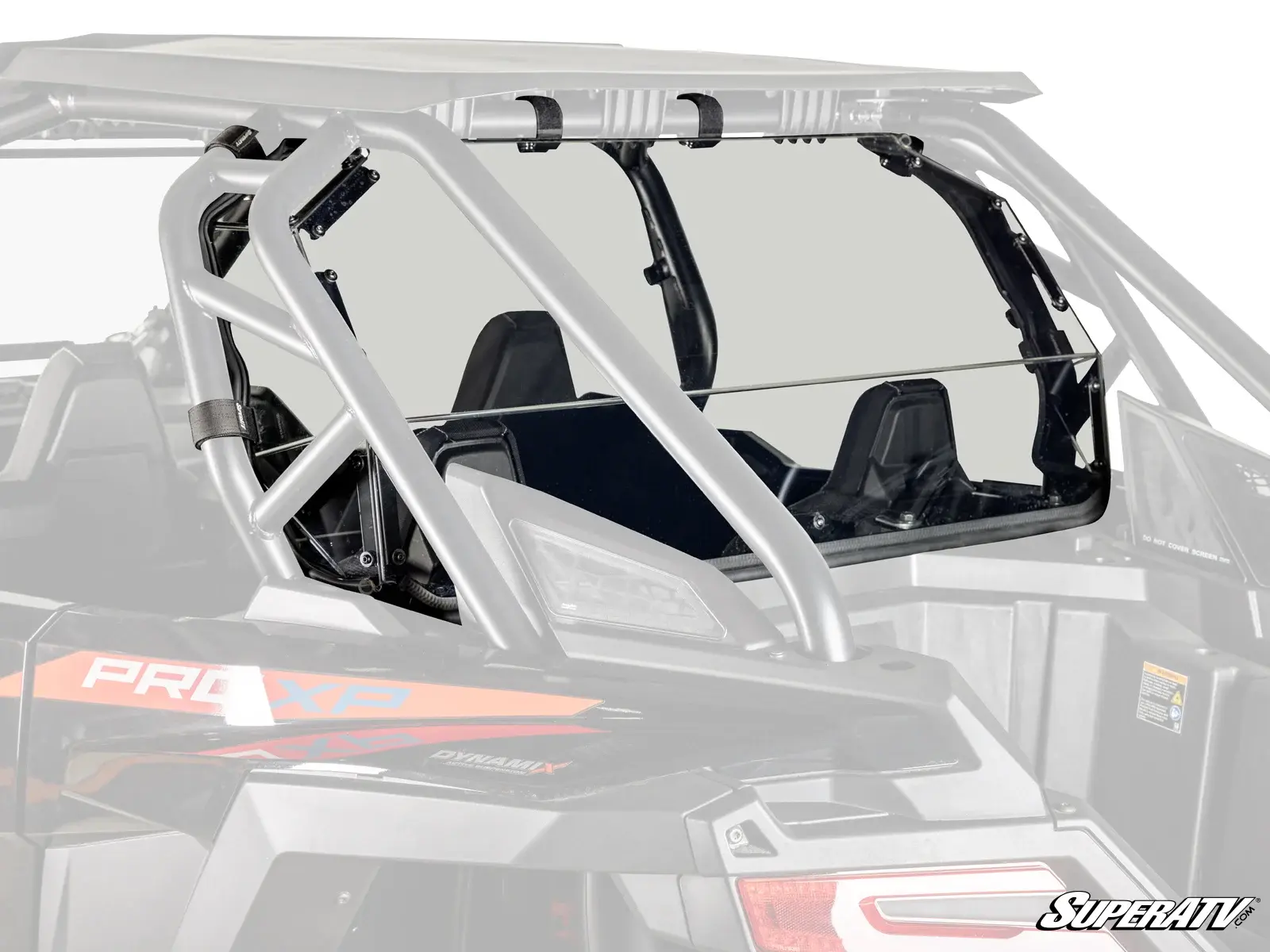 SuperATV SATV  - Polaris RZR PRO XP 4 Seat Rear Windshield - Clear