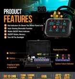 AUXBEAM - Single Series 6 PANEL Gang LED Switch Panel,Off Road Light Controller