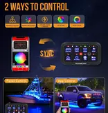 AUXBEAM - RGB AR Series 8 PANEL Gang LED Switch Panel, Off Road Light Controller
