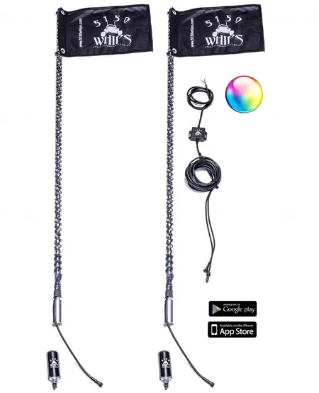 5150 WHIPS - 3FT 2 X 187 (PAIR)