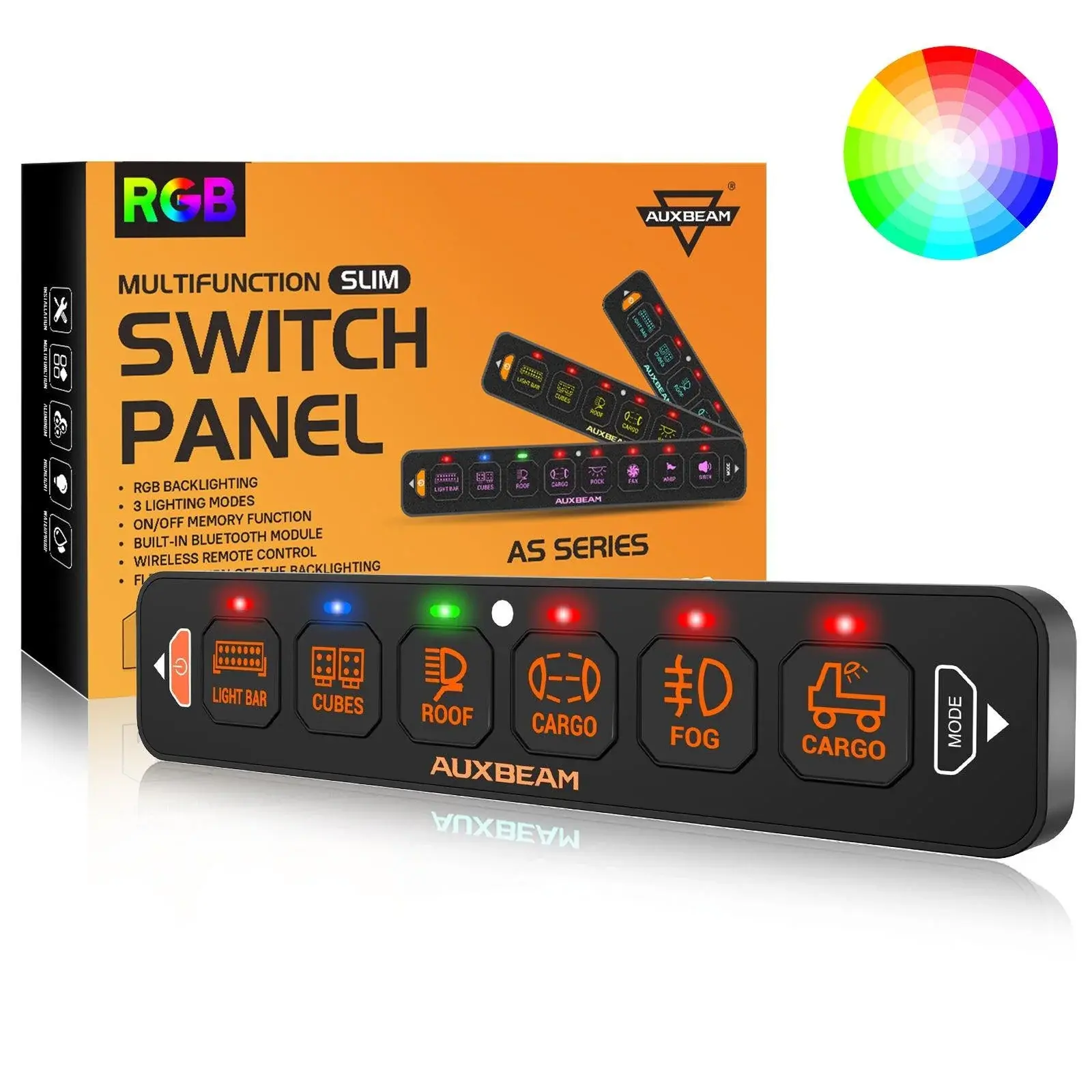 AUXBEAM AUXBEAM - SWITCH PANEL RGB SLIM (6-GANG)