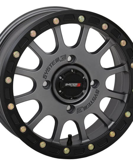 SYSTEM 3 SB5 BL WHEEL 15X7 5+2 (+38MM) 4/137 MATTE GUNMETAL GREY