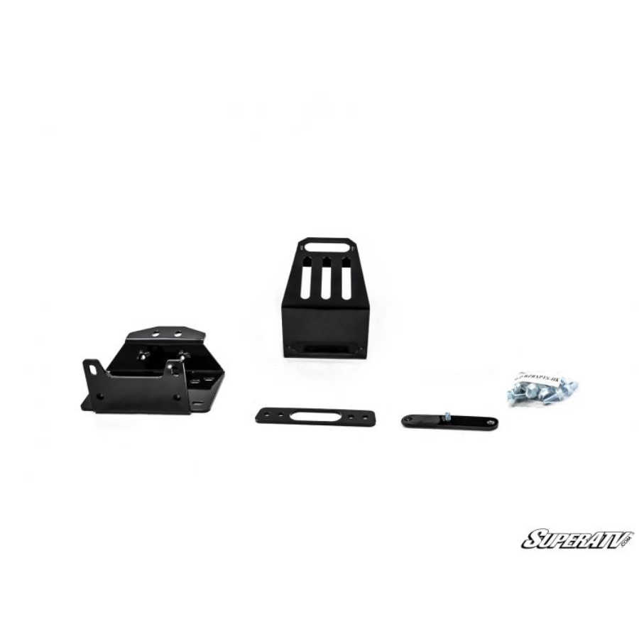 SuperATV SATV - Polaris RZR XP Turbo S Winch Mount '19+ (No Bumper)