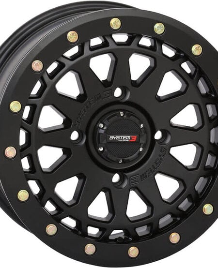 SYSTEM 3 SB6 BL WHEEL 15X7 4+3 (+10MM) 4/156 MATTE BLACK