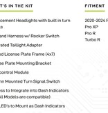WD ELECTRONICS - Replacement Headlights 2020 - 2024 Polaris RZR Pro XP, Pro R, Turbo R