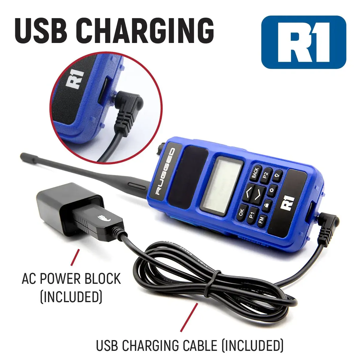 RUGGED RADIO RUGGED RADIO - R1 - Business Band Two Way Handheld Radio - Digital and Analog