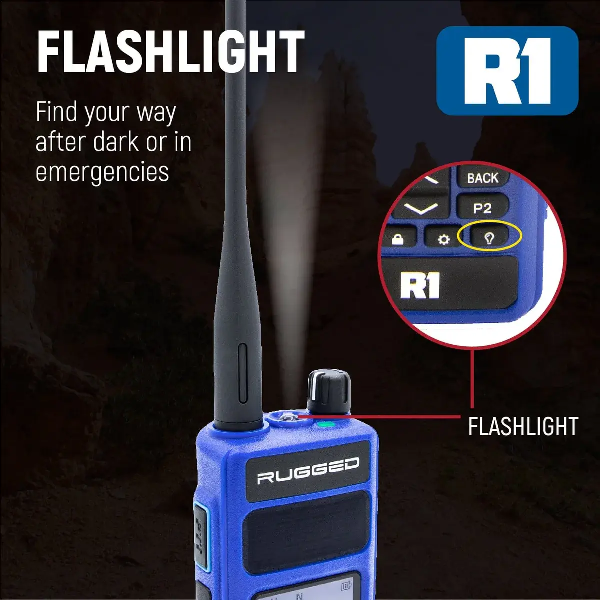 RUGGED RADIO RUGGED RADIO - 2 PACK - Rugged R1 - Business Band Two Way Handheld Radio - Digital and Analog