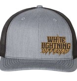 White Lightning Offroad - Snap back Hat Grey/Leather Logo