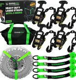 RHINO USA RHINO USA - Car Tie-Down Lasso Straps (J-Hooks)