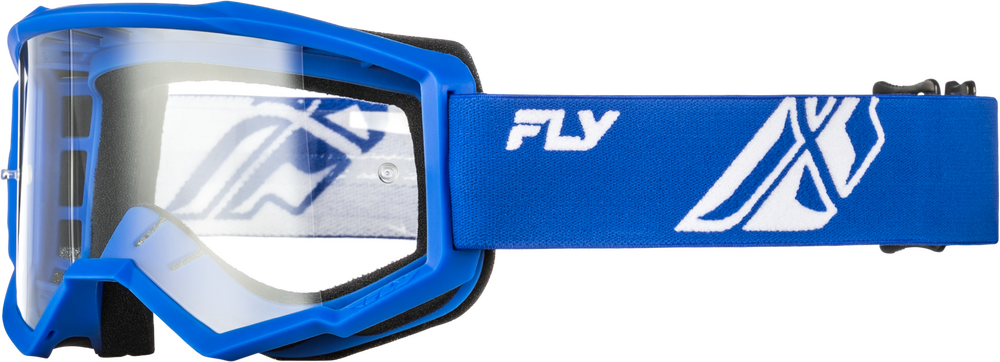 FLY FLY - RACING YOUTH FOCUS GOGGLE BLUE/WHITE W/ CLEAR LENS