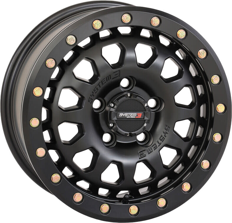 System 3 Off-Road SYSTEM 3 -  SB6 BL WHEEL 15X7 4+3 (+10MM) 5/4.5 MATTE BLACK