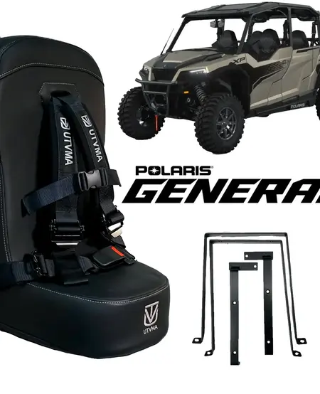 UTVMA - General Front/Rear Bump Seat (2016-2025) Auto Buckle (Black)