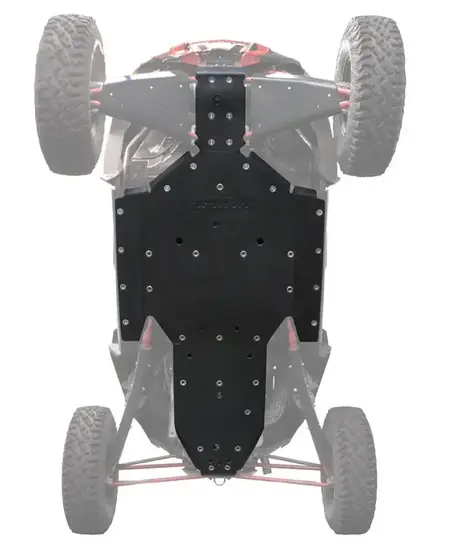 Factory UTV - Polaris RZR XP Turbo S UHMW Skid Plate 2 SEAT (1/2")