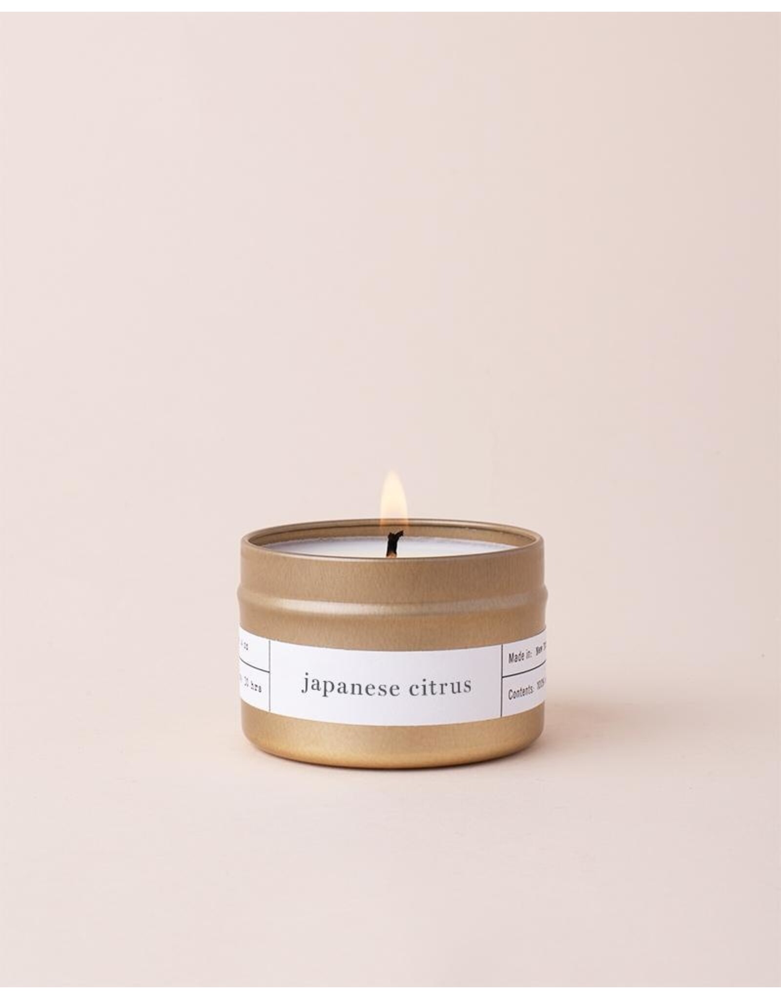 Brooklyn Candle Studio Japanese Citrus Gold Travel Candle