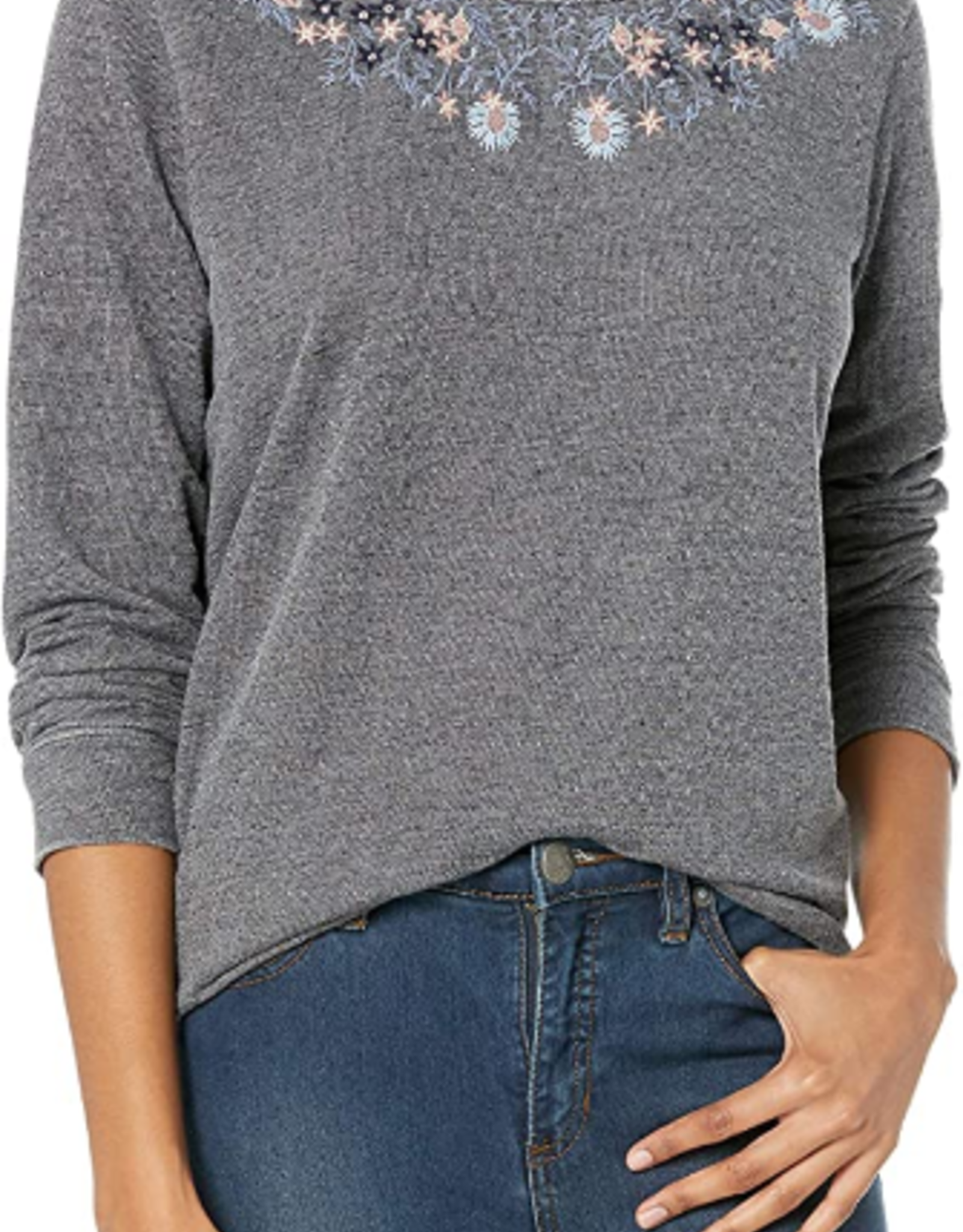 lucky brand embroidered sweatshirt