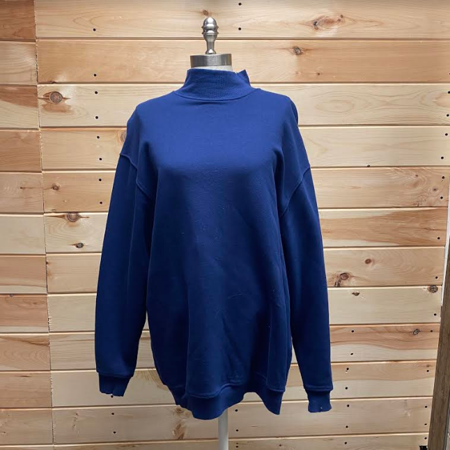 oversized mock neck sweatshirt