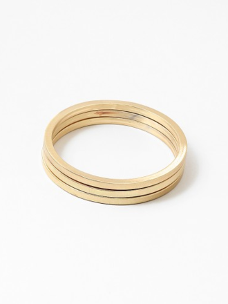 Blue Suede Jewels Resin & Gold Bangle Set