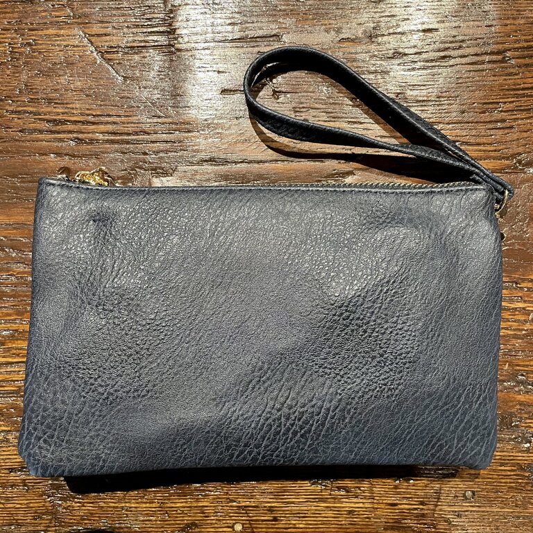 Blue Suede Convertible Bag