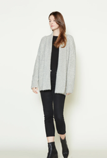 Look By M Shawl Collared Shearling Cardigan