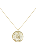Blue Suede Jewels Zodiac Coin Necklace