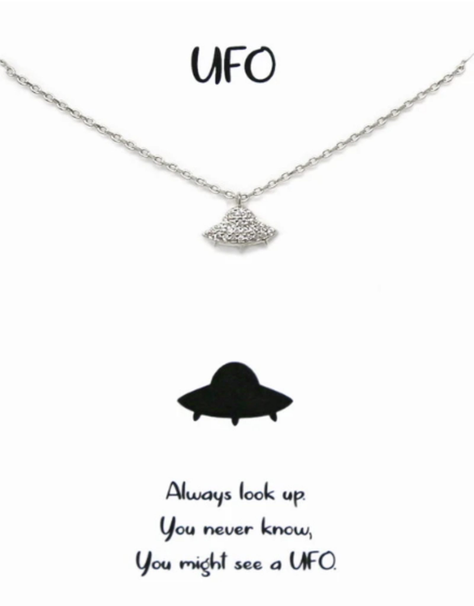 Blue Suede Jewels UFO Charm Necklace